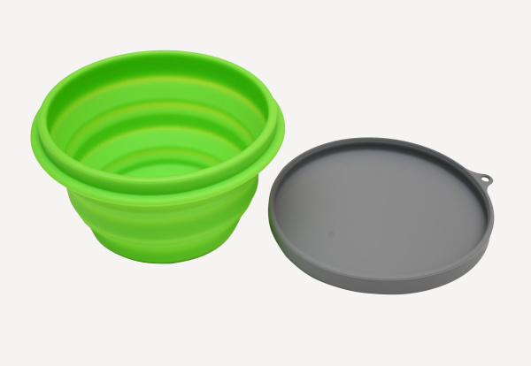 Миска складная GORAA Silicone Cup 1L (GreenGrass/Grey; 1л)